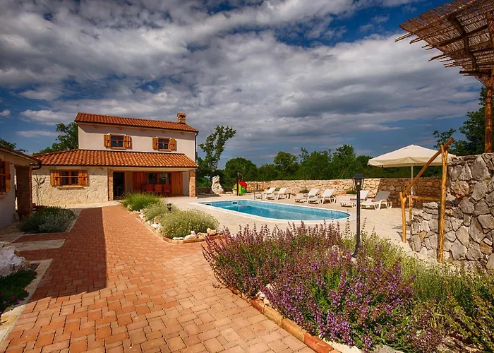 With Pool, Garden, In A Quiet Small Village - By Traveler Tourist Agency Krk - Id 2179 Vila *