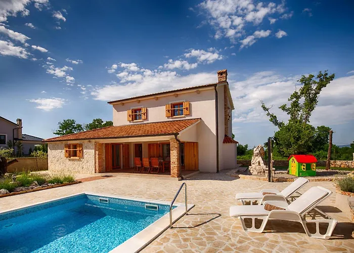 Vila With Pool, Garden, In A Quiet Small Village - By Traveler Tourist Agency Krk - Id 2179