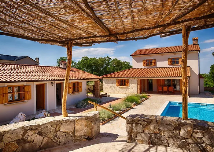 With Pool, Garden, In A Quiet Small Village - By Traveler Tourist Agency Krk - Id 2179 Vila *
